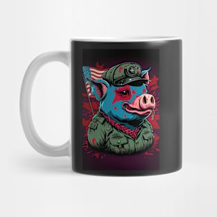 Psychedelic Pig with Flag Mug